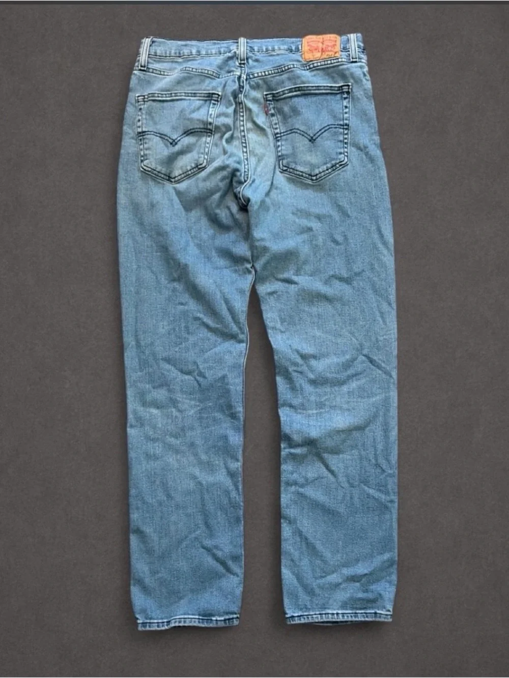 Levi’s 514 Straight Fit Jeans Light Wash Blue Denim Size 36x34